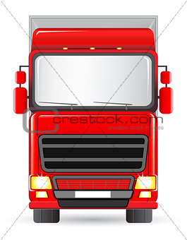isolated red truck