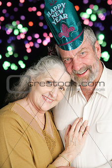 Senior Couple New Years Fireworks