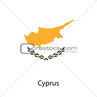 Flag  of the country  cyprus. Vector illustration. 