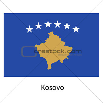 Flag  of the country  kosovo. Vector illustration. 