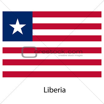 Flag  of the country  liberia. Vector illustration. 