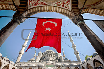 Turkish Flag at the Blue Mosque