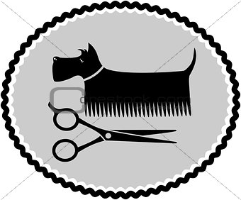 dog haircut sign