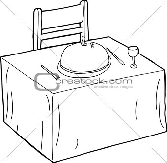 Table and Chair Outline