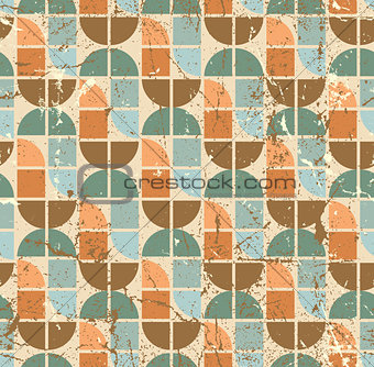 Colorful tattered textile geometric seamless pattern, vector wav