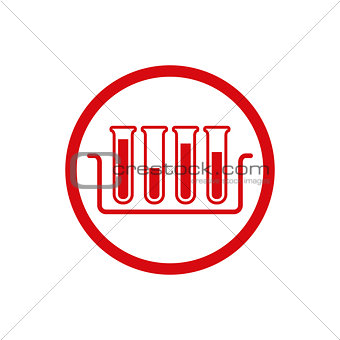 Test tubes vector icon.