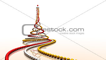 Christmas beads spiral