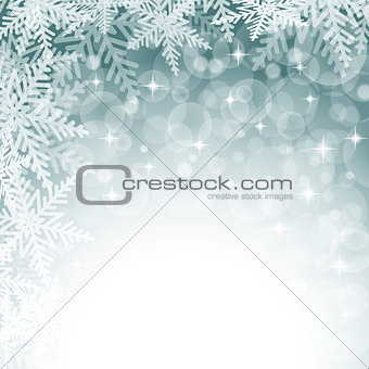 Christmas snowflakes on colorful background.