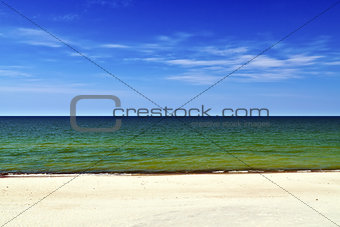 Tricolor sea landscape