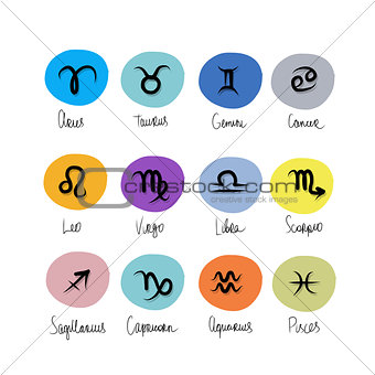 Zodiac signs collection for your design