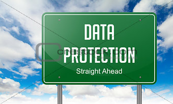 Data Protection on Highway Signpost.