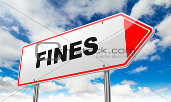 Fines on Red Road Sign.