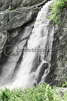 Waterfall in the mountains of Piedmont