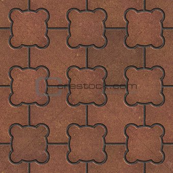 Brown Brick Pavers. Seamless Texture.