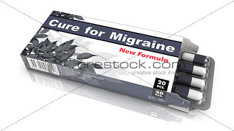Cure For Migraine, Gray Open Blister Pack.