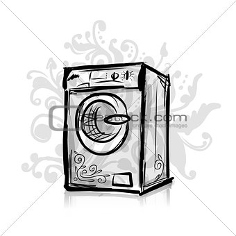 Washing machine, sketch for your design