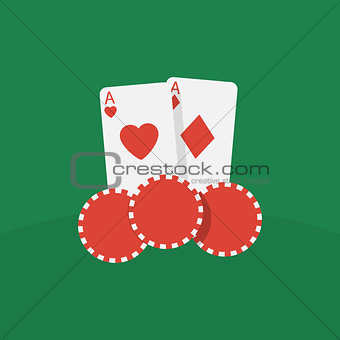 Casino cards and chips