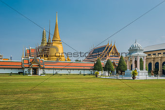 courtyard grand palace Wat Phra Kaew Bangkok Thailand