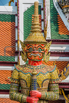 giant demon yaksha Atsakanmala grand palace bangkok Thailand