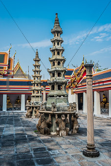 interior Wat Pho temple bangkok Thailand