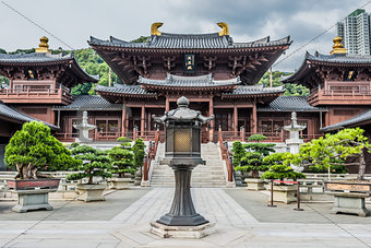 Chi Lin Nunnery courtyard Kowloon Hong Kong 