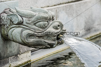 dragon fountain Chi Lin Nunnery Kowloon Hong Kong 
