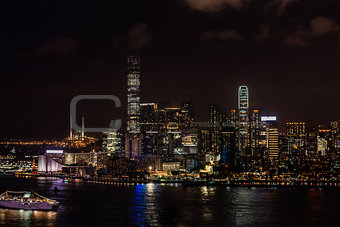 cityscape night Tsim Sha Tsui Hong Kong 