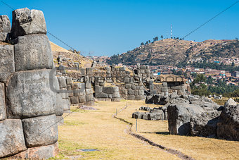 Sacsayhuaman ruins peruvian Andes  Cuzco Peru