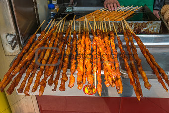 traditional chinese street food cuisine in Shanghai China 