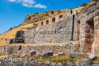 Tambomachay ruins peruvian Andes  Cuzco Peru