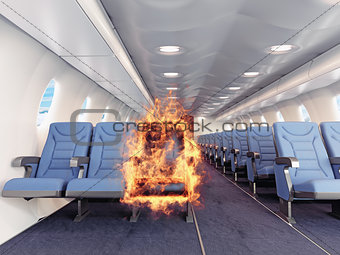 fire in the airplane