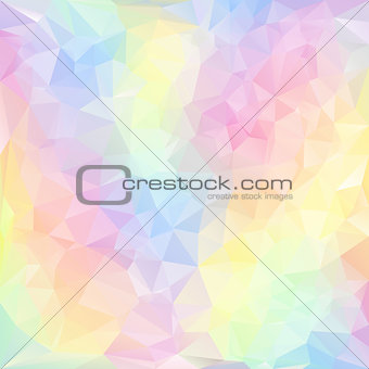 vector polygonal background pattern - triangular design in pastel colors - spring