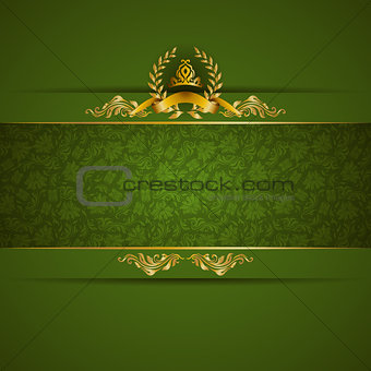 Elegant golden frame banner