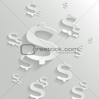 Abstract Background with US Dollar Symbol.
