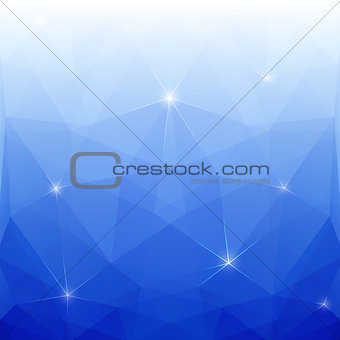 Abstract Blue Vector Polygonal Background for Design