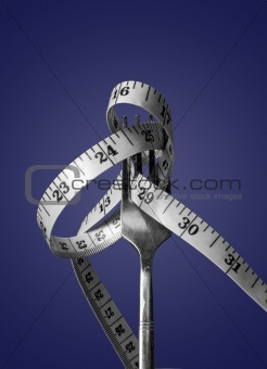 tapemeasure and fork