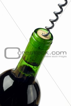 wine bottle being opened