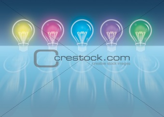 color light bulb concept