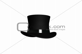 Classic black top hat
