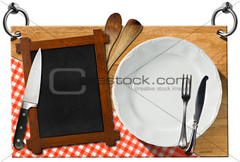 Restaurant Signboard with clipping path