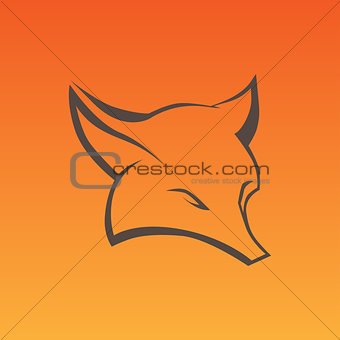 Fox sign in curve lines