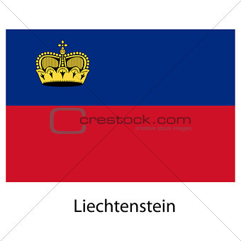Flag  of the country  liechtenstein. Vector illustration. 