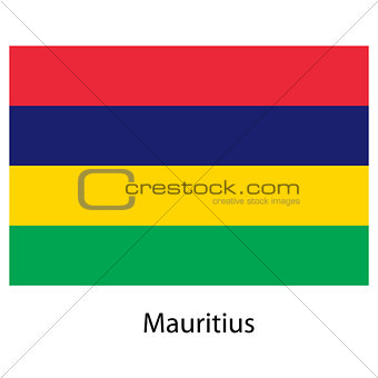 Flag  of the country  mauritius. Vector illustration. 