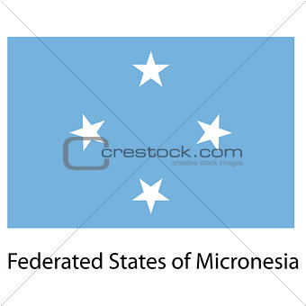 Flag  of the country federated states of micronesia. Vector illu