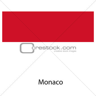 Flag  of the country  monaco. Vector illustration. 