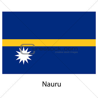 Flag  of the country  nauru. Vector illustration. 