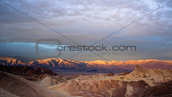 Sunrise Badlands Amargosa Mountain Range Death Valley Zabriske P