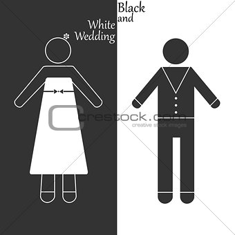 Black-and-white wedding