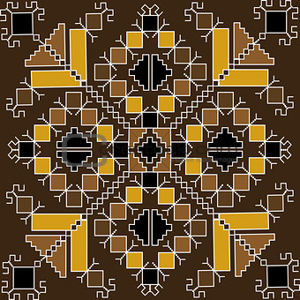 Ethnic motif in brown tones