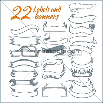 Lables and rbanners - vector set.